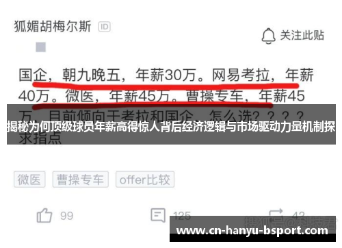 揭秘为何顶级球员年薪高得惊人背后经济逻辑与市场驱动力量机制探